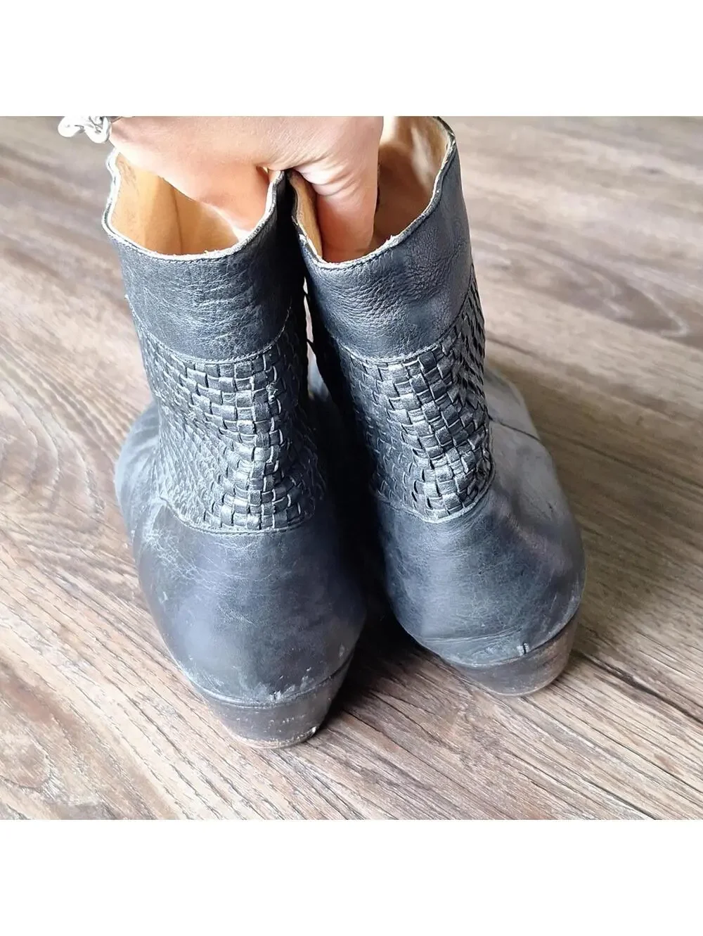 Vintage Hipoppotamus Black Leather Boot Size 10.5